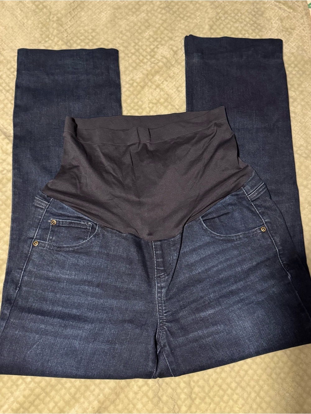 Sonoma Dark Blue Maternity Jeans with Navy Belly Panel